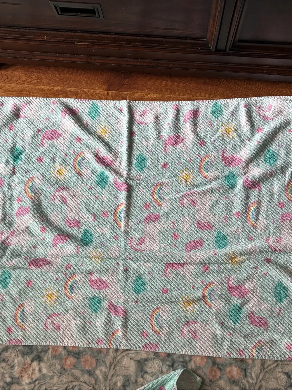 Unicorn and Rainbow towel and hand towel set